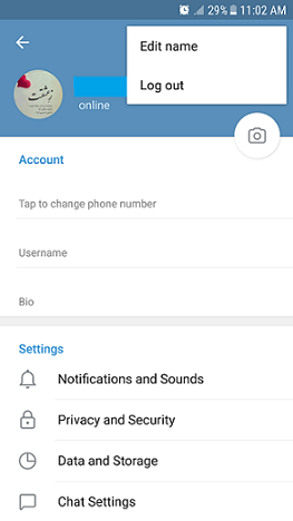 غیر فعال کردن اکانت تلگرام